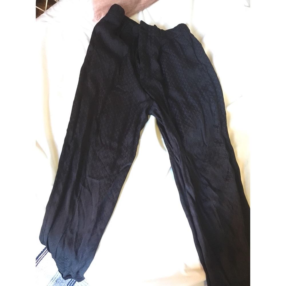 Zara black satin trousers